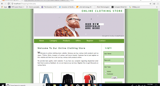 online clothing store using php 1 - Simple Online Clothing Store Using PHP - Free Source Code
