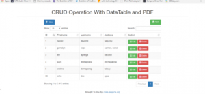 php crud 1 300x138 - CRUD Operation With DataTable and PDF Using PHP - Free Source Code