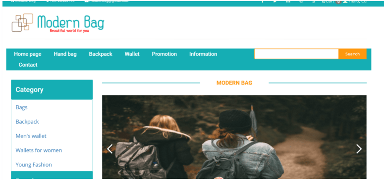 1 18 - MODERN BAG IN PHP, CSS, JAVASCRIPT, AND MYSQL | FREE DOWNLOAD