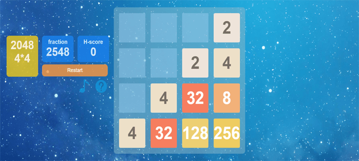 2048 Game in JavaScript - 2048 GAME IN JAVASCRIPT WITH SOURCE CODE
