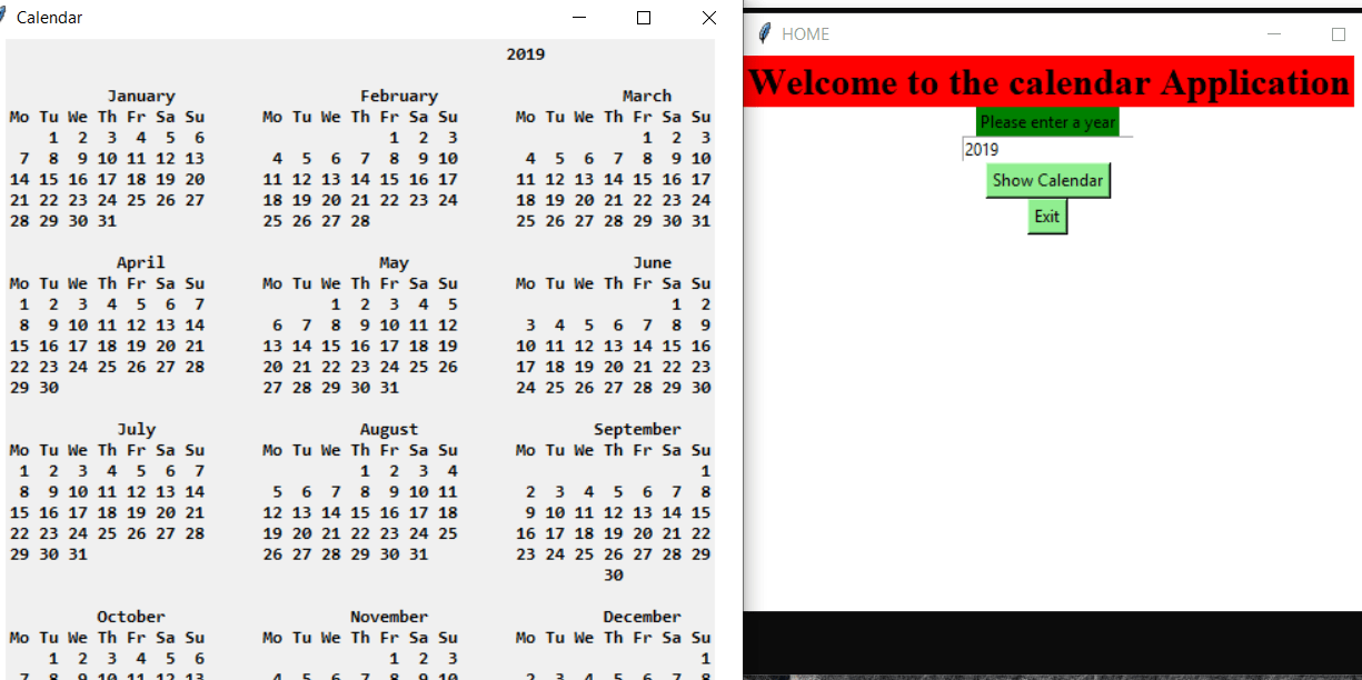 Capture1 6 - CALENDER GENERATOR IN PYTHON WITH SOURCE CODE
