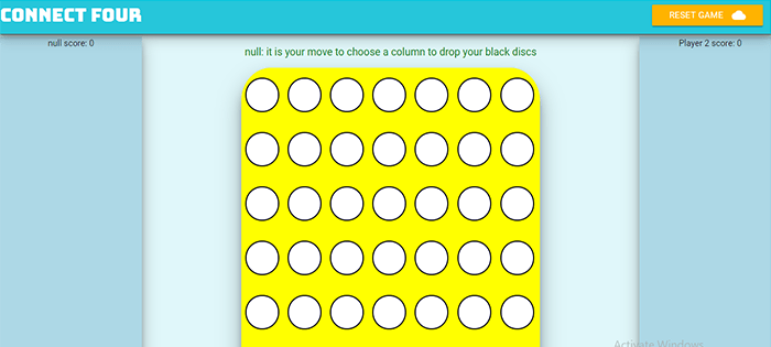 Connect Four Game In JavaScript - Connect Four Game In JavaScript With Source Code