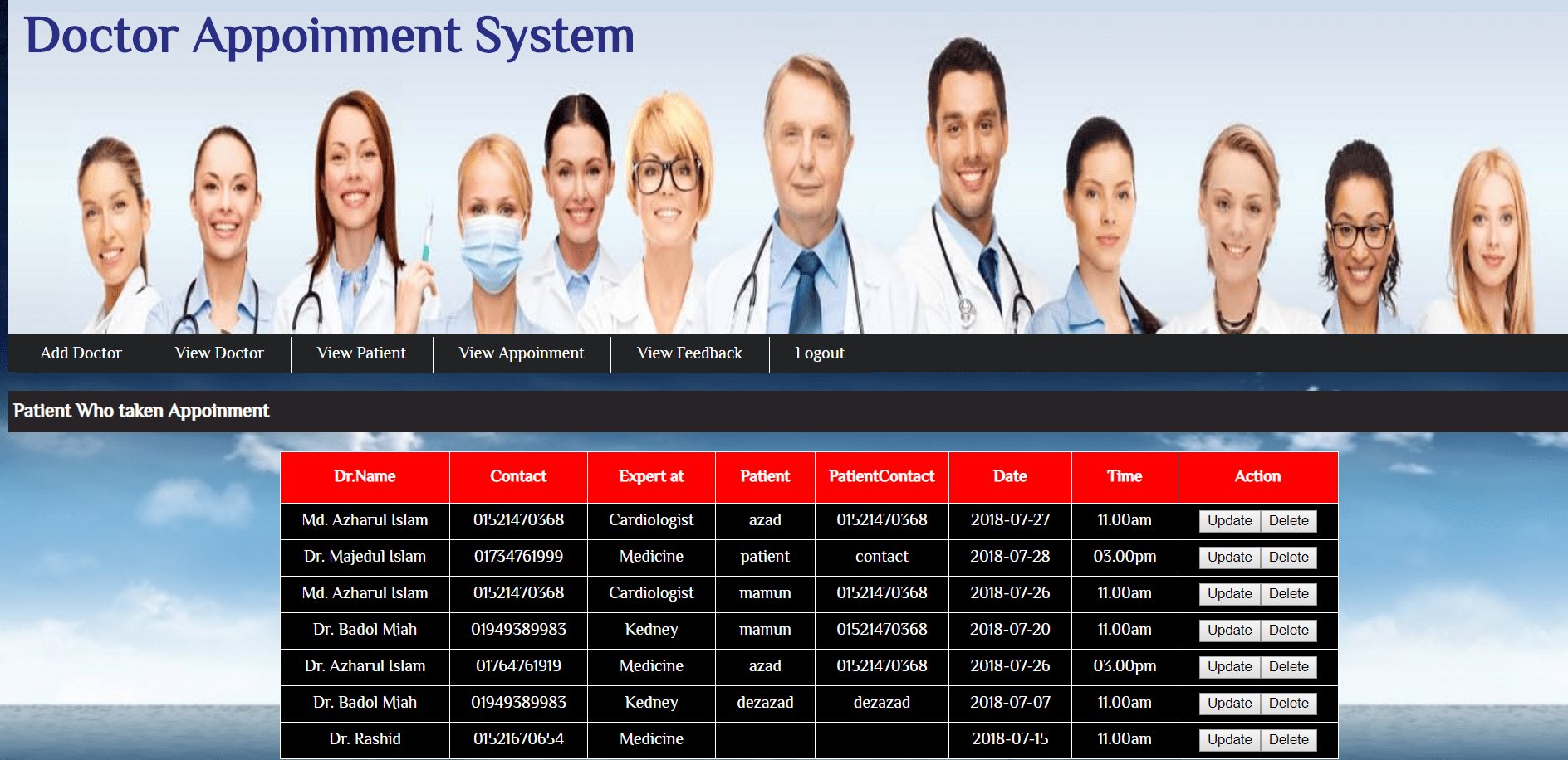 Screenshot 103 - Doctor Appointment System In PHP With Source Code