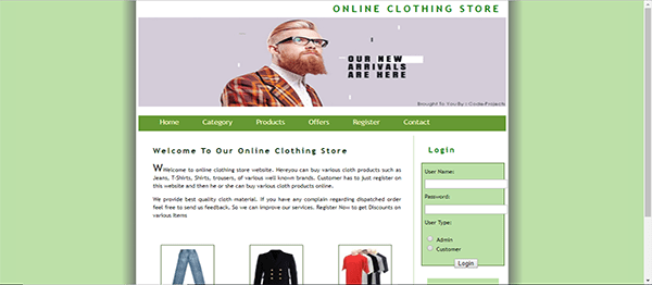 Screenshot 1169000000000 - ONLINE CLOTHING STORE USING PHP WITH SOURCE CODE