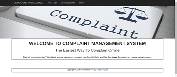 Screenshot 12670000000000000 - ONLINE COMPLAINT SITE USING PHP WITH SOURCE CODE