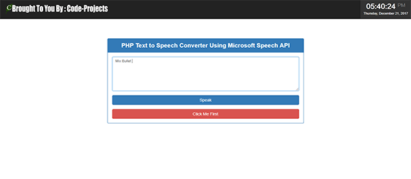 Screenshot 15540000000000000000 - TEXT TO SPEECH CONVERTER USING PHP WITH SOURCE CODE