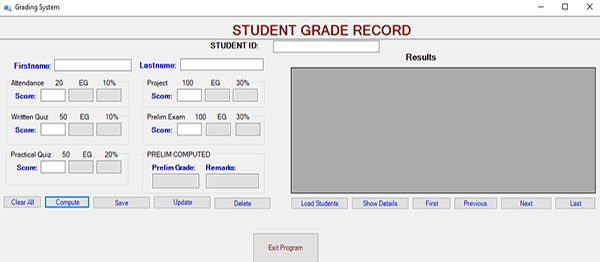 Screenshot 229700 - Student Grading System In C# With Source Code