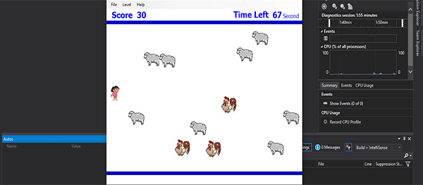 Screenshot 2841000 - CATCH THE SHEEP GAME IN C# WITH SOURCE CODE