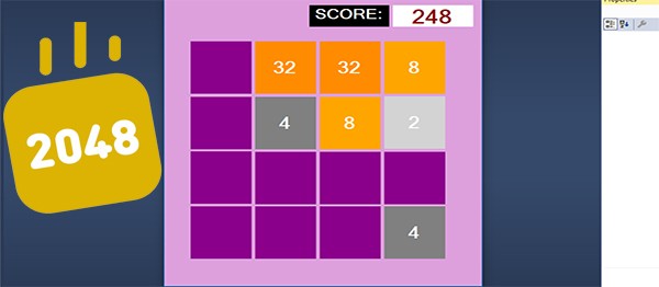 Screenshot 394 - 2048 Game In C# With Source Code