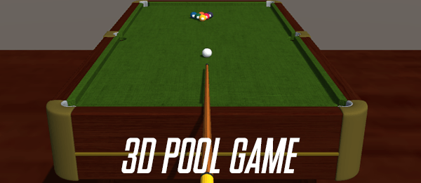 Screenshot 3dPoolGameUnity - SIMPLE 3D POOL GAME IN UNITY ENGINE WITH SOURCE CODE