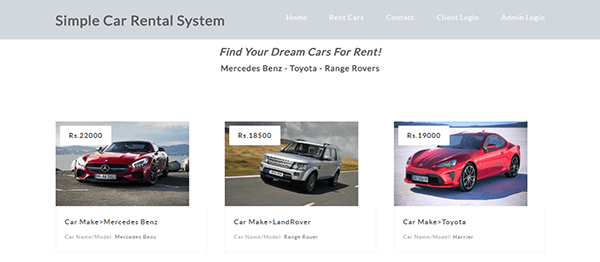 Screenshot 4308000 - SIMPLE CAR RENTAL SYSTEM IN PHP WITH SOURCE CODE