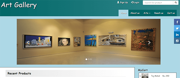 Screenshot 444 - SIMPLE ART GALLERY IN PHP WITH SOURCE CODE