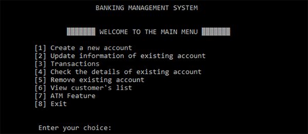 Screenshot 4480000 - Bank Management System In C Programming With Source Code