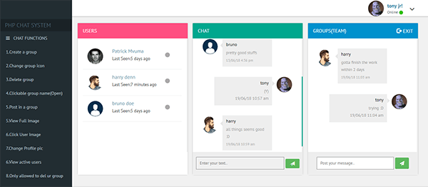 Screenshot 4522000 - MESSENGER CHAT IN PHP, JAVASCRIPT WITH SOURCE CODE