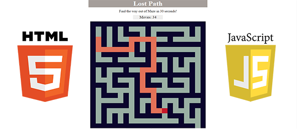 Screenshot 4541000 - Maze Game In HTML5, JavaScript With Source Code