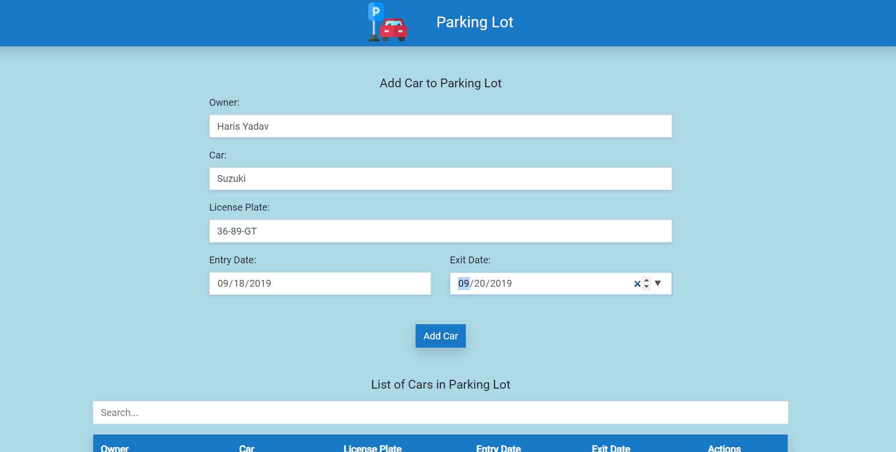 Screenshot 61 - SIMPLE PARKING LOT IN JAVASCRIPT WITH SOURCE CODE