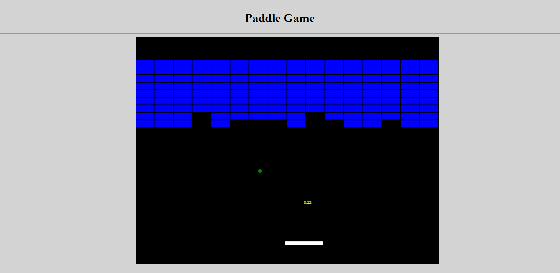 Screenshot 62 - PADDLE GAME IN JAVASCRIPT WITH SOURCE CODE