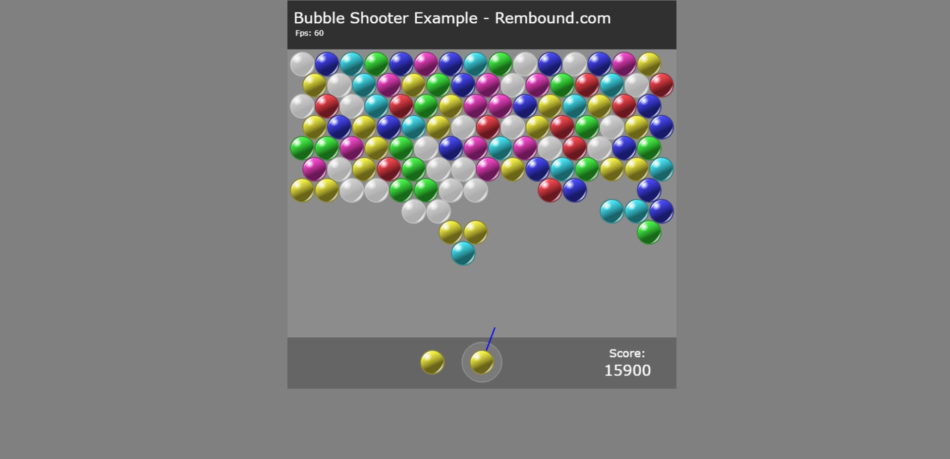 Screenshot 90 - BUBBLE SHOOTER GAME IN HTML5, JAVASCRIPT WITH SOURCE CODE
