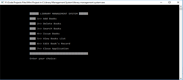 Screenshot 907100 - LIBRARY MANAGEMENT SYSTEM – PROJECT REPORT