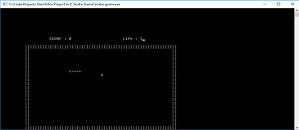 Screenshot 93110 - Classic Snake Game In C Programming With Source Code