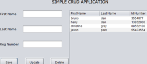 Screenshot CRUDapJavaSwing 300x131 - Java Swing CRUD Application With Source Code
