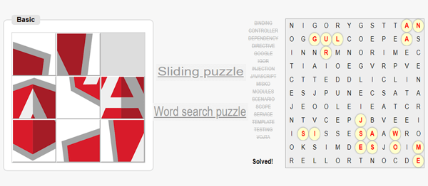 Screenshot PuzzleANGULAR - SIMPLE PUZZLE GAME IN ANGULARJS WITH SOURCE CODE