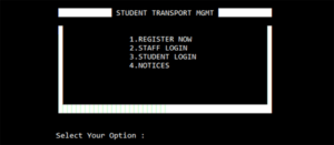 Screenshot STMS 300x131 - Student Transport Management System In C++ With Source Code