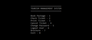 Screenshot TourismManagementSystemCprogram 300x131 - Tourism Management System In C Programming With Source Code