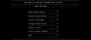 Screenshot airlinesimple 300x131 - Simple Airlines Reservation System In C++ With Source Code