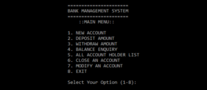 Screenshot bankmanagementc 300x131 - Bank Management System In C++ With Source Code