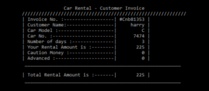 Screenshot carRental 300x131 - Car Rental System In C++ With Source Code