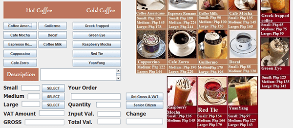 Screenshot coffeeShopSystemJAVA - COFFEE SHOP SYSTEM IN JAVA WITH SOURCE CODE