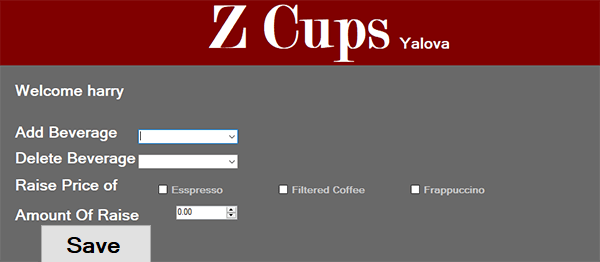 Screenshot coffeeshopsystem - Coffee Shop System In C# With Source Code
