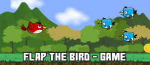 Screenshot flapthebird 300x131 - Flap The Bird Game In UNITY ENGINE With Source Code