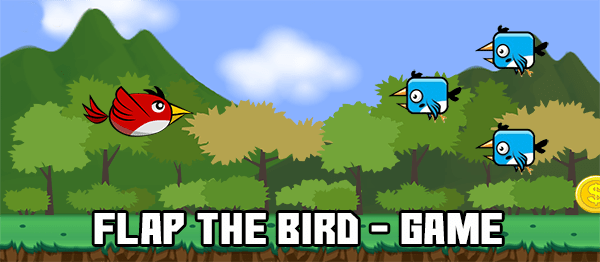 Screenshot flapthebird - FLAP THE BIRD GAME IN UNITY ENGINE WITH SOURCE CODE