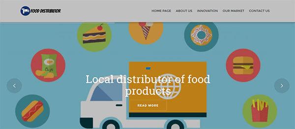 Screenshot fooddistibutor - FOOD DISTRIBUTOR SITE IN PHP WITH SOURCE CODE