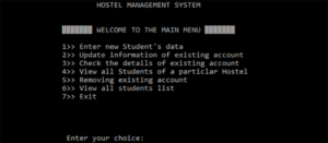 Screenshot hostel mgmt 300x131 - Hostel Management System In C Programming With Source Code