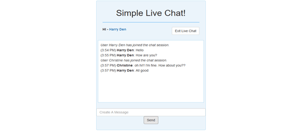 Screenshot simpleLiveChat - SIMPLE LIVE CHAT IN PHP AND JAVASCRIPT WITH SOURCE CODE