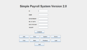 Screenshot simplePayrollSystemJAVA 300x172 - Simple Employee Payroll System In JAVA With Source Code