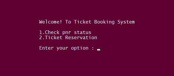 Screenshot simpleTicketReservationpy - Simple Ticket Reservation System In PYTHON With Source Code