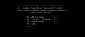 Screenshot simplebloodbankc 300x131 - Simple Blood Bank Management System In C++ With Source Code