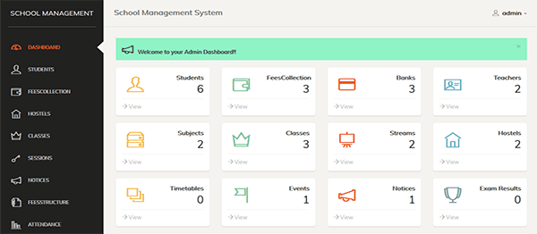 Screenshot smsfants - SCHOOL MANAGEMENT SYSTEM IN PHP WITH SOURCE CODE