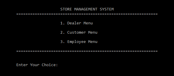 Screenshot storemgmt - STORE MANAGEMENT SYSTEM IN C++ WITH SOURCE CODE