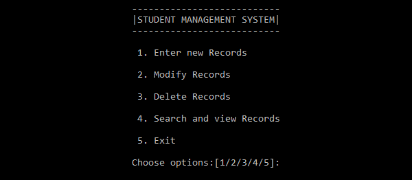 Screenshot studentManagementSystemc - Student Management System In C++ With Source Code