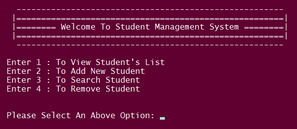 Screenshot studentmanagementpython - SIMPLE STUDENT MANAGEMENT SYSTEM IN PYTHON WITH SOURCE CODE