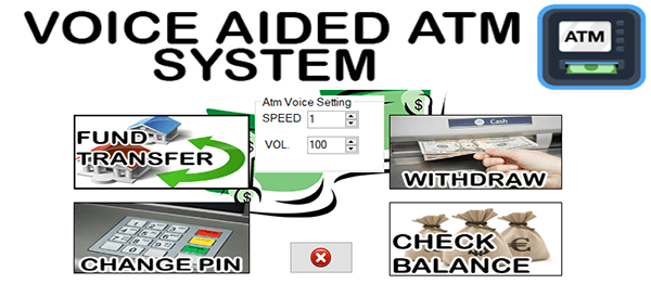 Screenshot voiceAidedATM - Voice Aided ATM System In VB.NET With Source Code