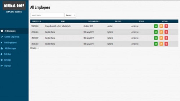 employee record management 2 - Employee Record Management Project in PHP