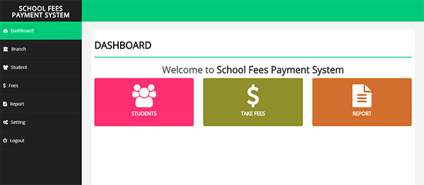 College Fees Payment 1 - College Fees Payment System In PHP Project