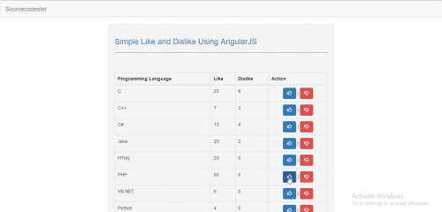 ang - Simple Like and Dislike Button Using AngularJS - Free Source Code