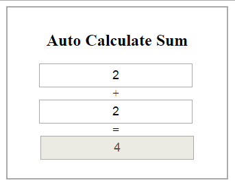 autosum - Auto Calculate Sum in Javascript - Free Source Code